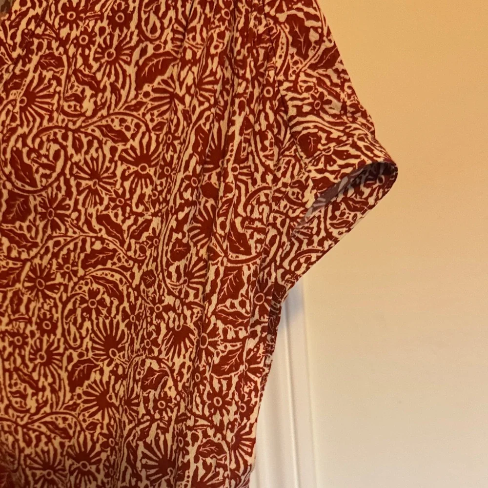 Madewell Red Floral Midi Dress - Picture 5 of 5